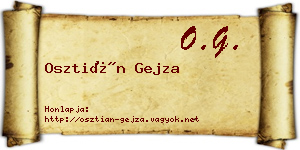 Osztián Gejza névjegykártya